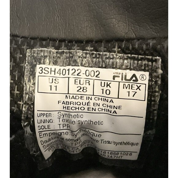 Fila Big Kids Weathertec Hiking Boots from Finish Line Size 11, Black NWT - Picture 7 of 7